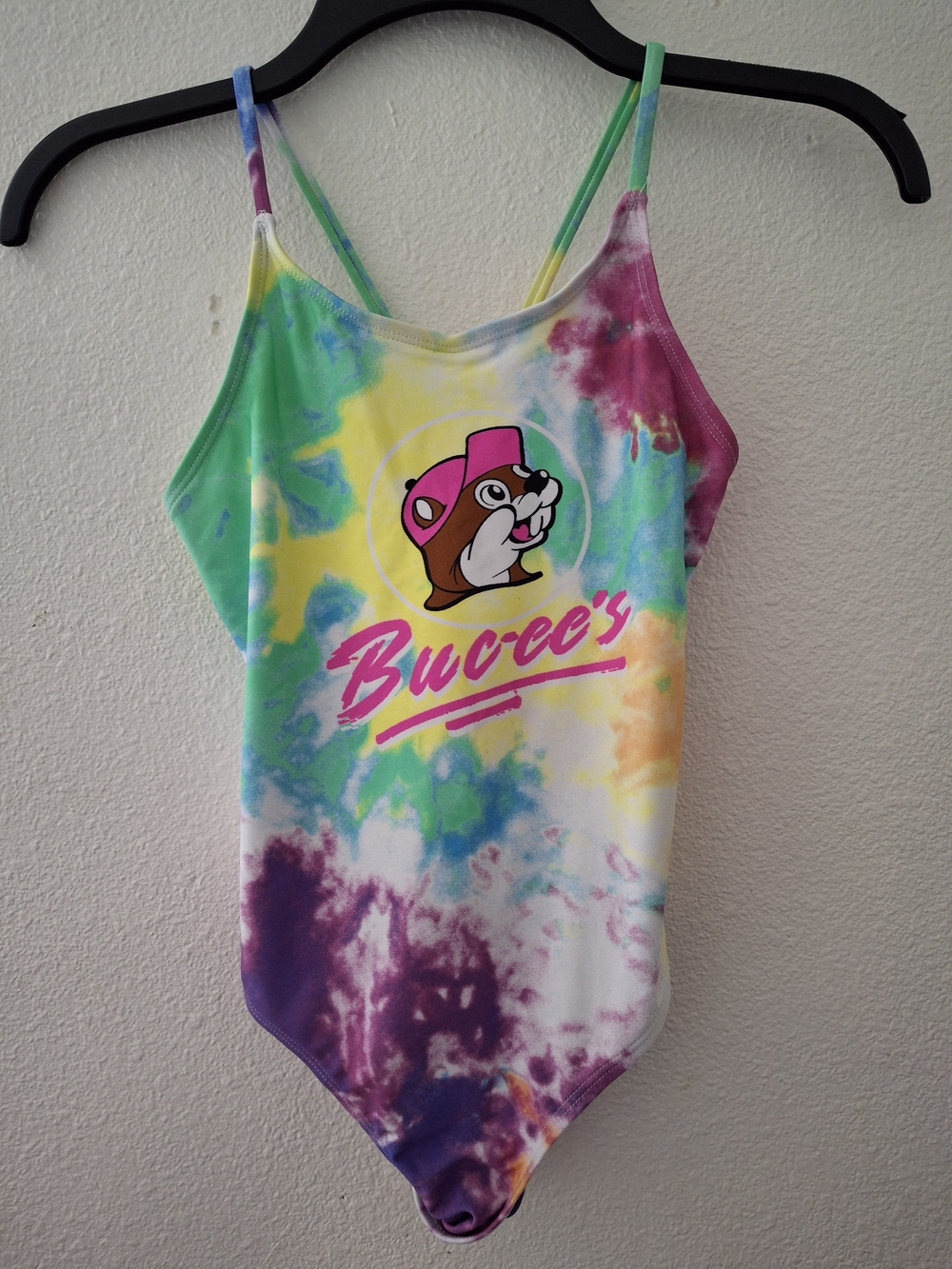 Buc-ee's Girls' Multicolor Tie-Dye One-Piece Swimsuit